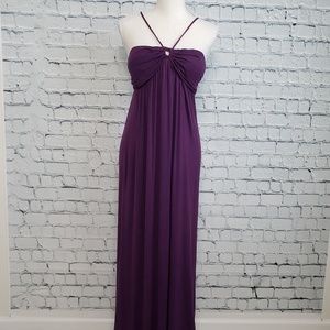 Purple Maxi Dress with Spaghetti Straps